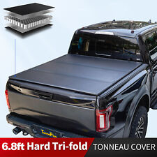 6.8ft 81.9 Bed Frp Hard Tri-fold Tonneau Cover For 1999-24 F250 F350 Superduty
