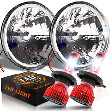 Pair 7 Inch Round Led Headlights Lamp Housing For Chevy Bel Air 1955 1956 1957