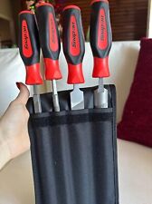Snap On Sghbf600a 4pc Instinct Soft Grip Handle Mixed File Set Red