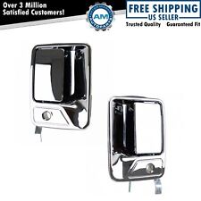 Chrome Outside Exterior Door Handle Front Pair Set Of 2 For Ford Pickup Truck