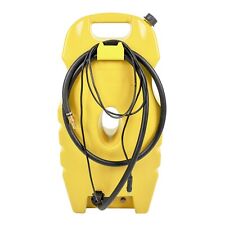 14 Gallon Transfer Gas Caddy Fuel Tank Electric Pump Container Rolling Yellow