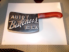 California Car Club Plaque Auto Butchers E L A Meat Clever Chopper 1949 Mercury