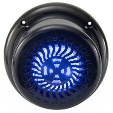 Rv Exterior Speaker 5.25 Black Wavy Blue Lighted Led Waterproof Flush Mount