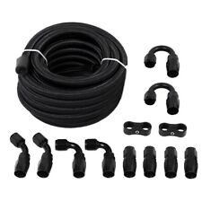 Lokocar 6an Fuel Line Kit Nylon An6 Braided Fuel Hose Fitting Kit Cpe 20ft Black