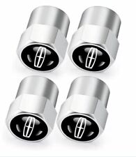 4x Silver Hex Metal Alloy Tire Air Valve Stem Cap Fits Most Lincoln Cars Suvs