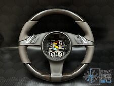 Genuine Porsche Steering Wheel Agate Grey Umber Wood Heated Cayenne Panamera Pdk