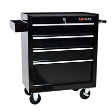 4 Drawers Rolling Tool Box Cart Tool Chest Lockable Garage Tool Storage Cabinet