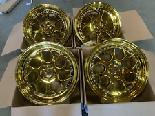 18x8.5 35 Aodhan Ds01 5x114.3 Gold Vacuum Wheels Used Set