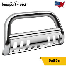 3 Stainless Steel Bull Bar Push Bumper Grille Guard For 2005-2015 Toyota Tacoma
