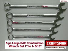 Craftsman 5pc Large Sae Combination Wrench Set 12pt - 1 To 1 1516