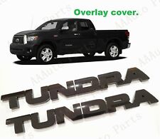 2pc Overlay Gloss Black Side Door Tundra Emblems Fit For 2007-2013 Toyota Tundra
