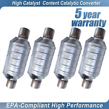 4x 2.25 Inch Catalytic Converter 2.0l More Catalyst Universal Weld-on Highflow