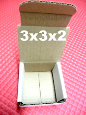 5 White Corrugated Boxes 3x3x2 Small Gift Storage Boxes 3 X 3 X 2