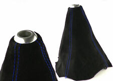 Jdm Black Suede Leather Blue Stitch Mt Shift Gear Boot Cover