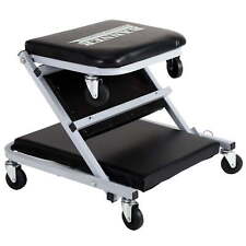 Foldable Creeper And Seat Black Fully Padded 36 In 300 Lb Capacity 6 Casters New