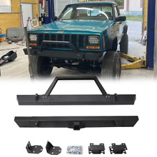 Front Rear Bumper Winch Mount Plate Kit For 1984-2001 Jeep Cherokee Xj New