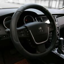 Universal 15 Leather Car Steering Wheel Cover Anti-slip Auto Accessories Black