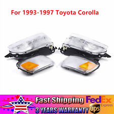 Headlights Set For 93-97 Toyota Corolla Left Right With Corner Lamps 2pcs