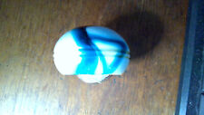 2 Blue White Swirl Glass Gear Shift Knob No Insert Akro Agate Houze 04