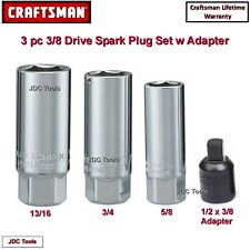 Craftsman Tools 3 Piece 38 Drive Spark Plug Socket Set 58 34 1316 W Adap