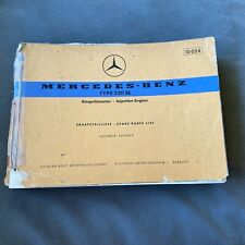 1960 Mercedes Benz Type 220 Se Injection Engine Spare Parts List Ed B Manual
