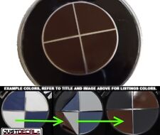 Brown Vinyl Sticker Decal Overlay Complete Set Hood Trunk Rim Fits Bmw Emblem