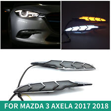 Led Drl For Mazda 3 Axela 2017-2018 Daytime Running Light Fog Lamp W Turn Signal