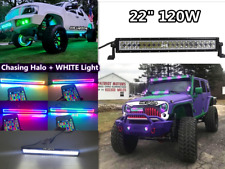Jhb 22120w Bluetooth Chasing Flow Halo White Main Light Led Offroad Light Bar