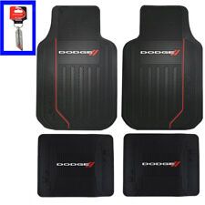 Dodge Car Truck Front Back All Weather Heavy Duty Rubber Floor Mats Keychain