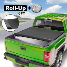 6ft Soft Truck Tonneau Cover Roll Up Bed For 1982-2011 Ford Ranger W Led Lamp