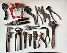 Lot Of 16 Vtg Hand Tools Wrench Pliers Cutters