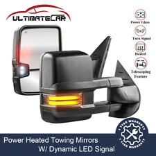 Power Heated Tow Mirrors Dynamic Led Signal For 07-13 Chevy Silverado Gmc Sierra