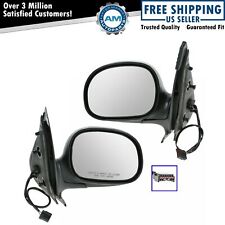Power Side View Mirrors Black Chrome Pair Set For Ford Expedition F150 Truck