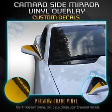 Side Mirrors Vinyl Accent Overlay For 2010-2015 Chevy Camaro - Chrome Mirror
