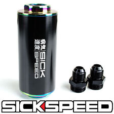 Sickspeed Black Neo Chrome Fuel Filter Inline An8 High Flow Billet Aluminum P2