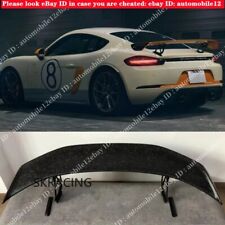 Forged Carbon Real Spoiler Wing For Porsche 981 987 718 Cayman Boxster Gt4 Style