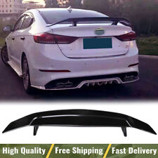52 Universal Car Rear Spoiler Trunk Wing With Reflector Gloss Black Sport Style