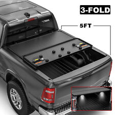5ft 3-fold Hard Truck Bed Tonneau Cover For 2019-2024 Ford Ranger Waterproof New