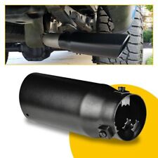 Car Exhaust Tip 2.5 Inlet Black Coated Stainless Steel Muffler Pipe Accessory