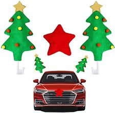 Car Auto Reindeer Antlers Decoration Kit Green Christmas Tree Vehicle Xmas Decor
