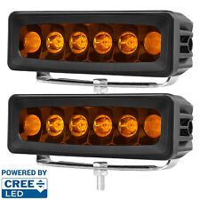 2x 6 Cree Led Cube Pods Work Light Bar Combo Driving Fog Offroad Headlights Atv