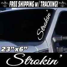 1x Strokin Banner Vinyl Decal Powerstroke Truck Diesel F 250 350 Sticker Various