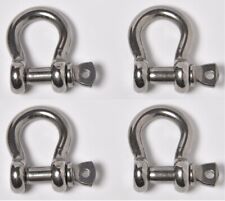 4x Marine Bow Shackle 58 Stainless Steel Clevis D-ring 304 Sailboat Rigging