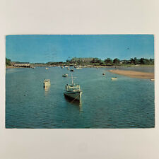 Postcard Maine York Me Marchall House Yacht Boat 1960 Posted Chrome