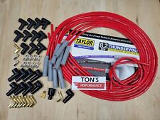 Taylor Spark Plug Wire Set 83255 Thundervolt 8.2mm Red 180 Degree Universal V8
