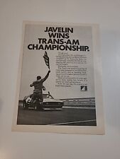 American Motors Javelin Trans-am Print Ad 1971 8x11 Vintage Great To Frame