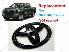 1pc Matte Black Replacement Front Toyota Logo Emblem Toyota Tundra 2022-2023