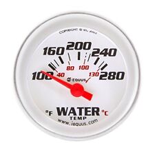 8262 2 Electric Water Temperature Gauge White With Aluminum Bez