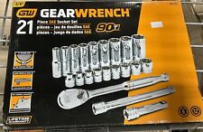 Gearwrench 80557 21 Pc. 38 Dr. 6 12pt. Standard Deep Sae Tool Set - New