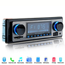 Vintage Usb Bluetooth Car Fm Radio Mp3 Player Classic Stereo Audio Receiver Aux